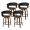 Set of 2/4 Modern Counter & Bar Height Wooden Swivel Bar Stools